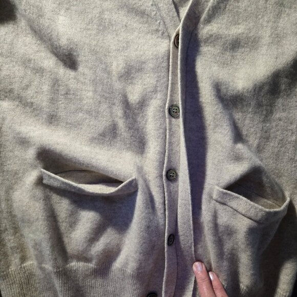 STATE CASHMERE Women's Taupe Cardigan Sweater NWOT/SIZE S - Picture 5 of 7
